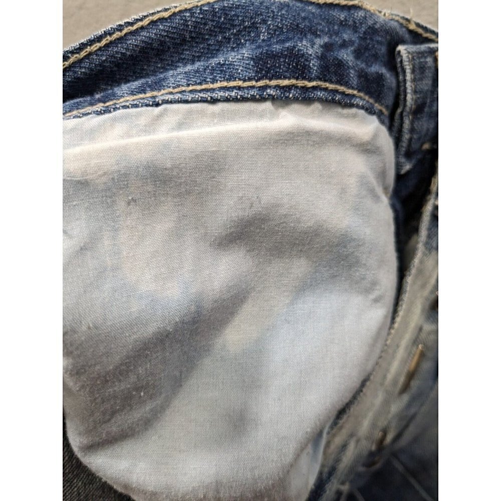 Avirex Jeans Mens 29x30 (Actual 27.5x29) Blue White Fade Wash Bleach - Picture 14 of 16